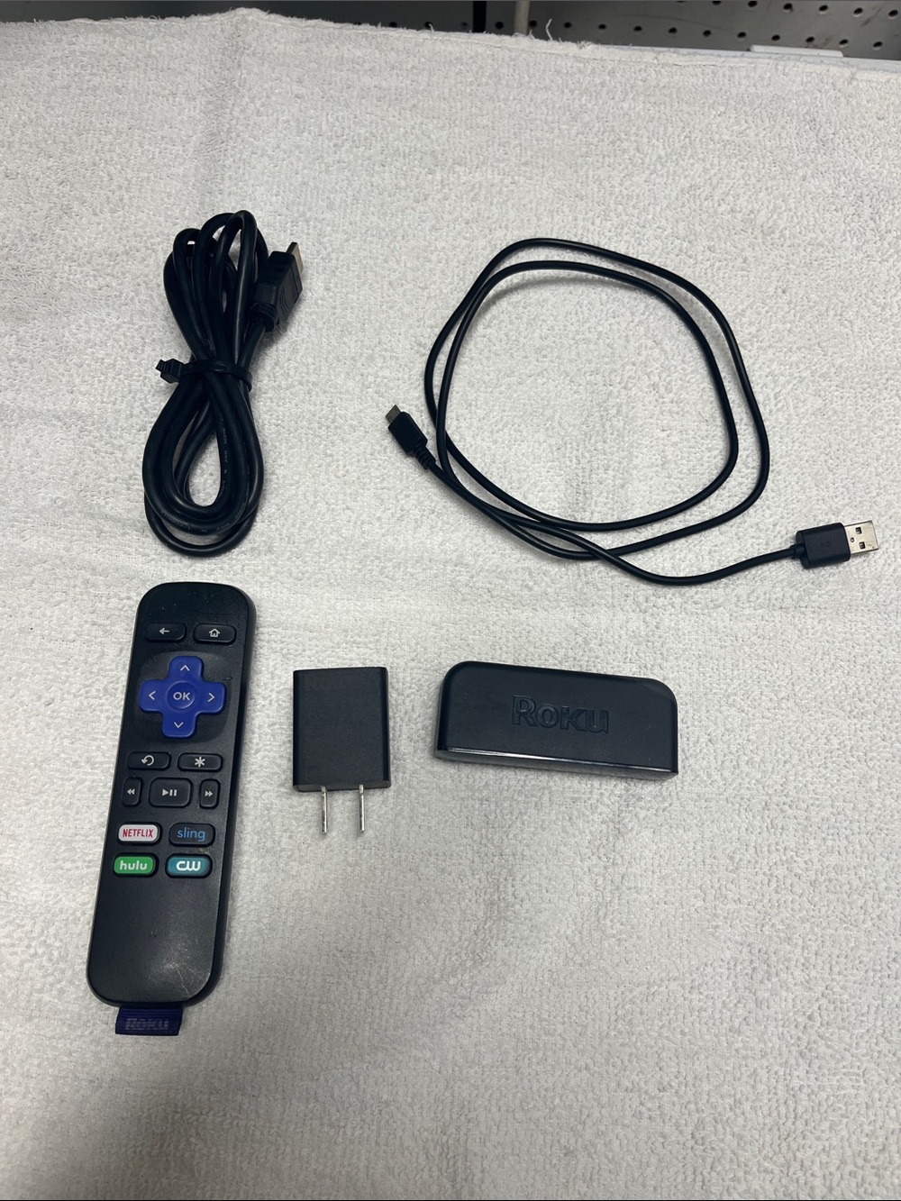 Roku Streaming Remote and Accessories Bundle - Black HDMI cable.
